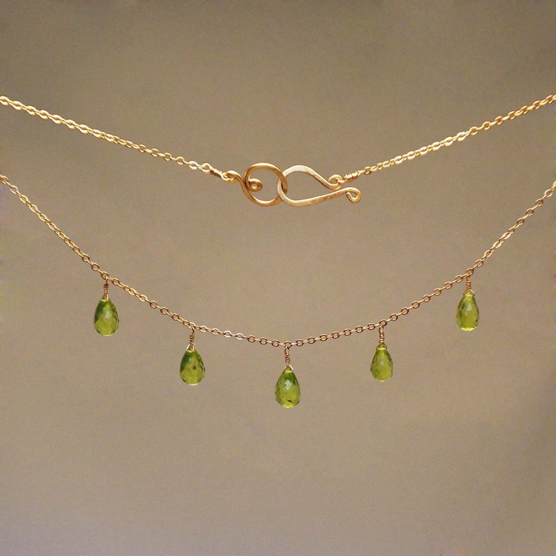 Peridot 5-Drop Necklace