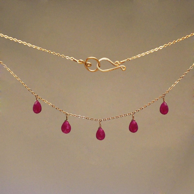 Ruby 5-Drop Necklace