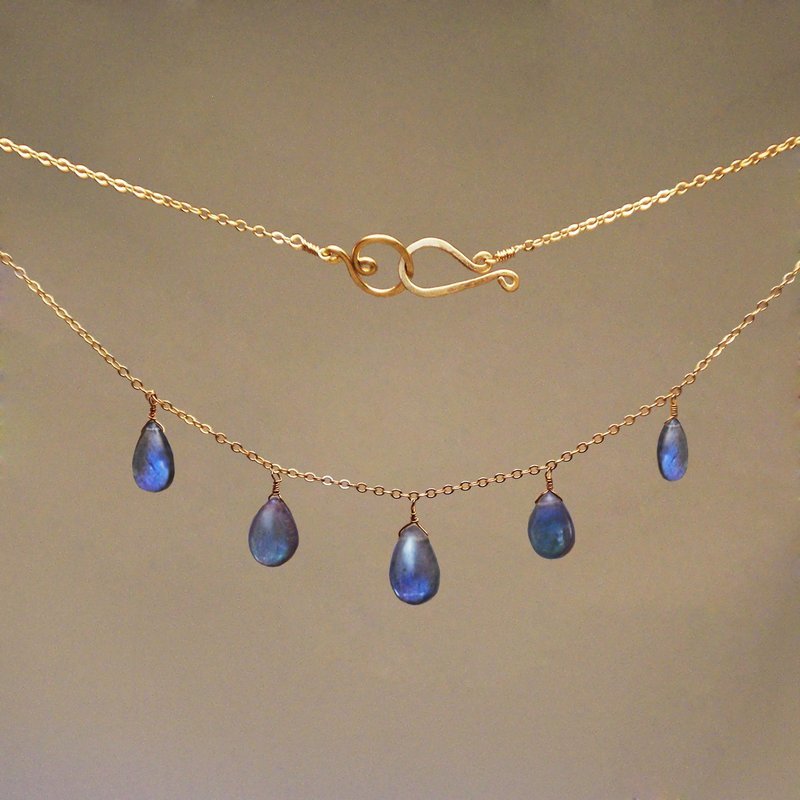 Labradorite 5-Drop Necklace