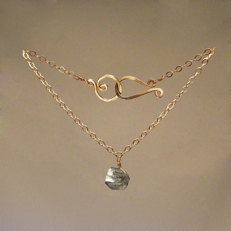 Pyrite Gem Drop Bracelet