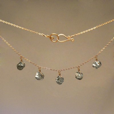 Pyrite 5-Drop Necklace