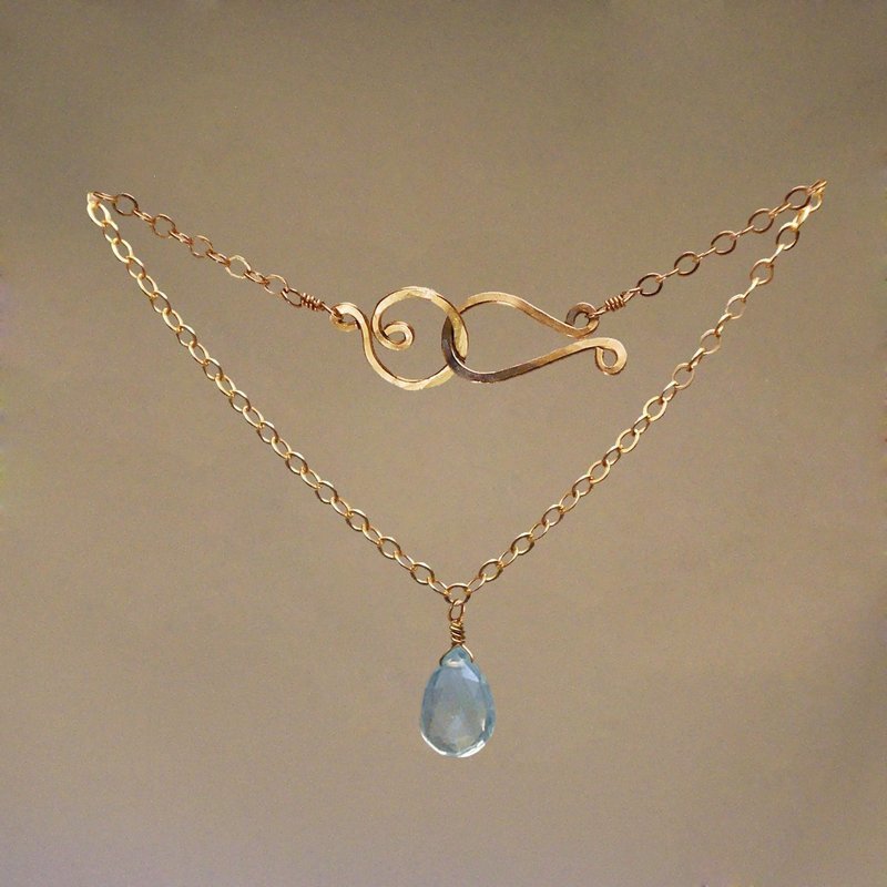 Blue Topaz Gem Drop Bracelet