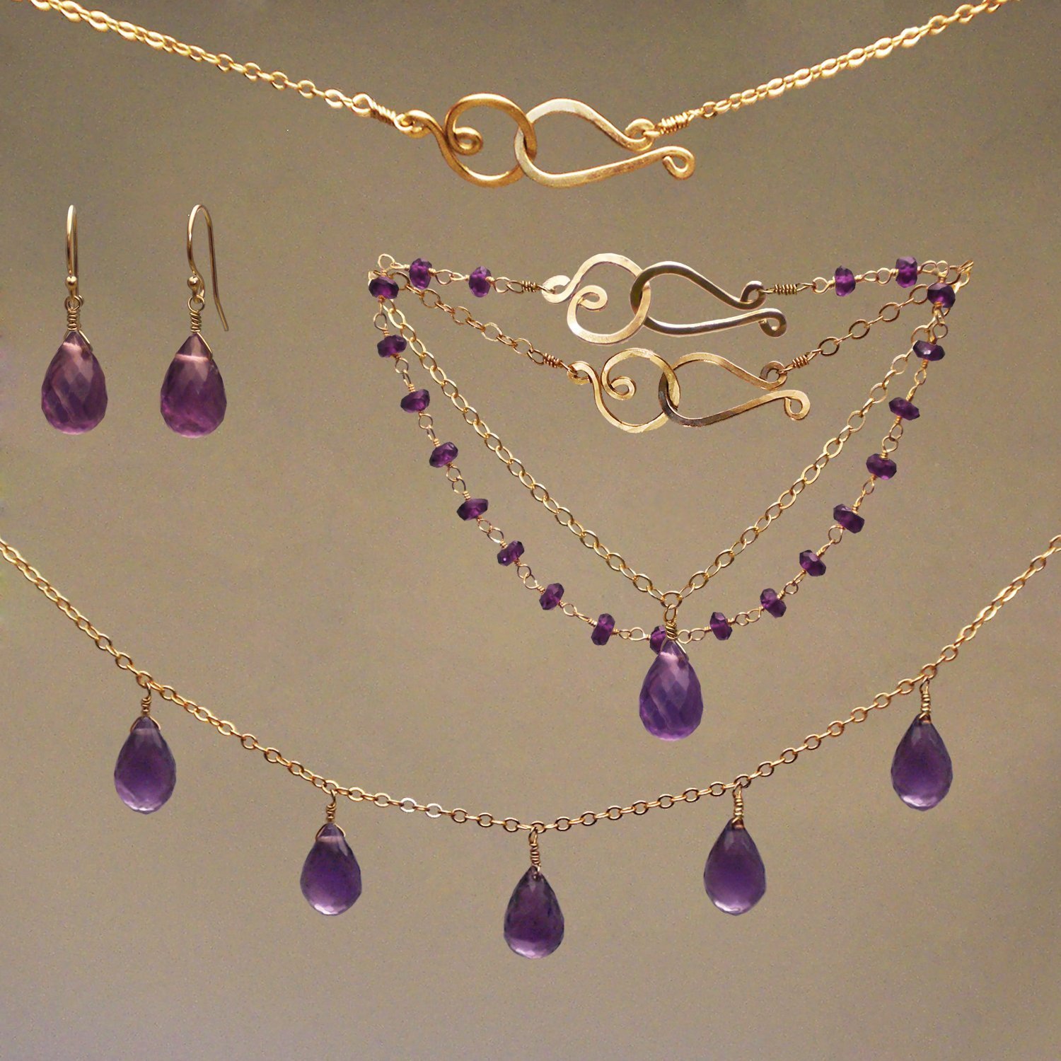 Amethyst GemRx Jewelry Set