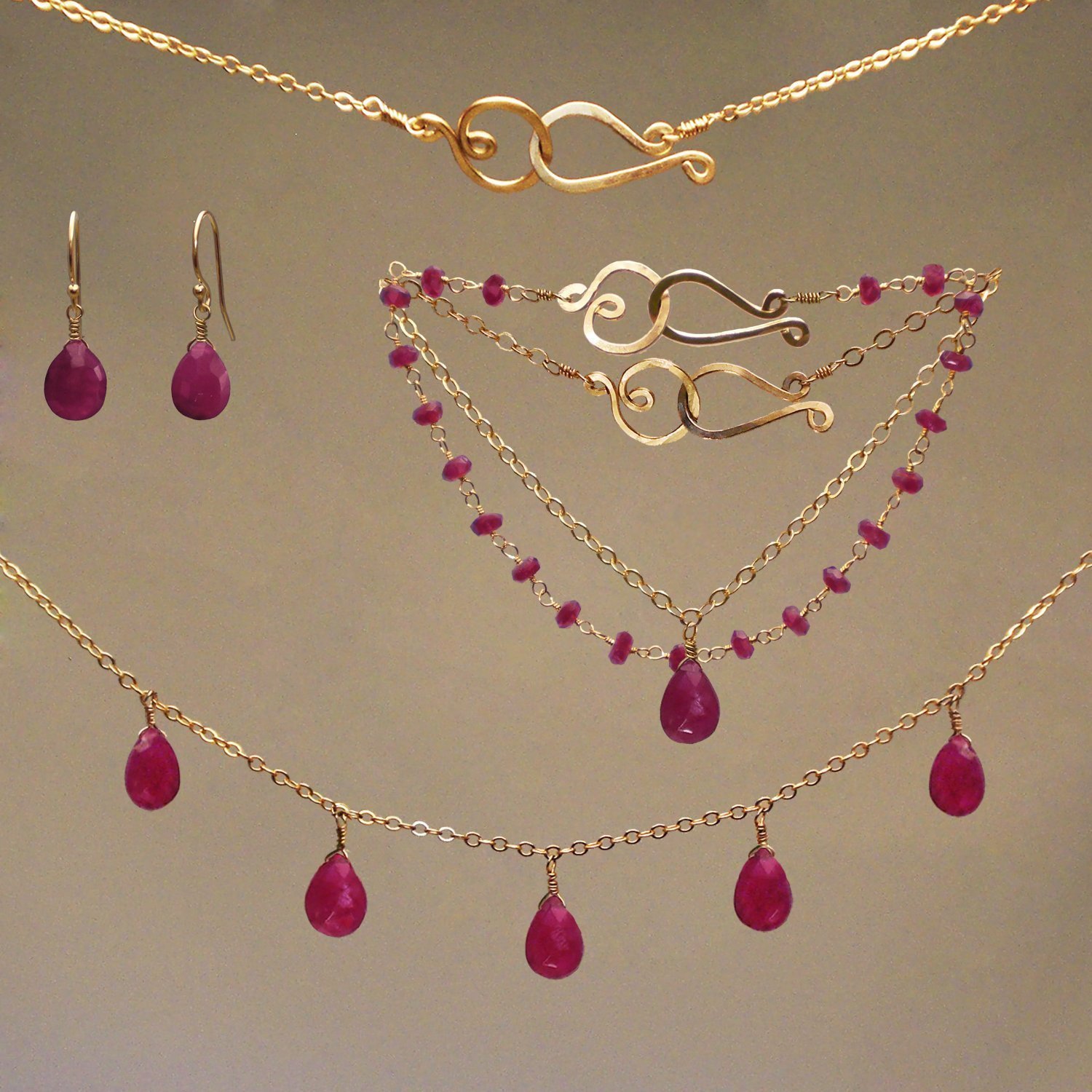 Ruby GemRx Jewelry Set