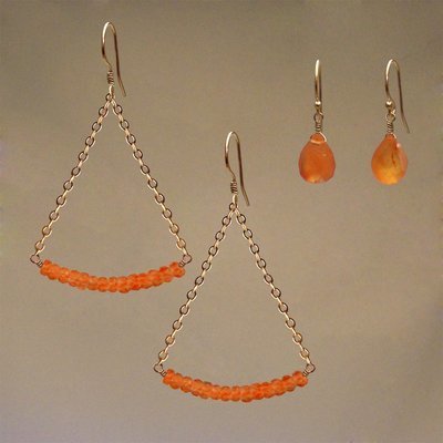 Earrings: Carnelian