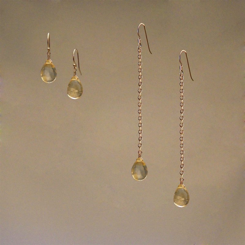 Earrings: Citrine