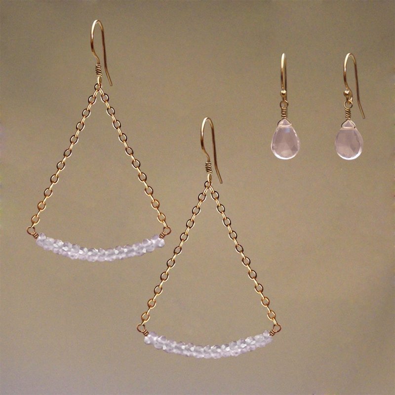 Earrings: Rose Quartz