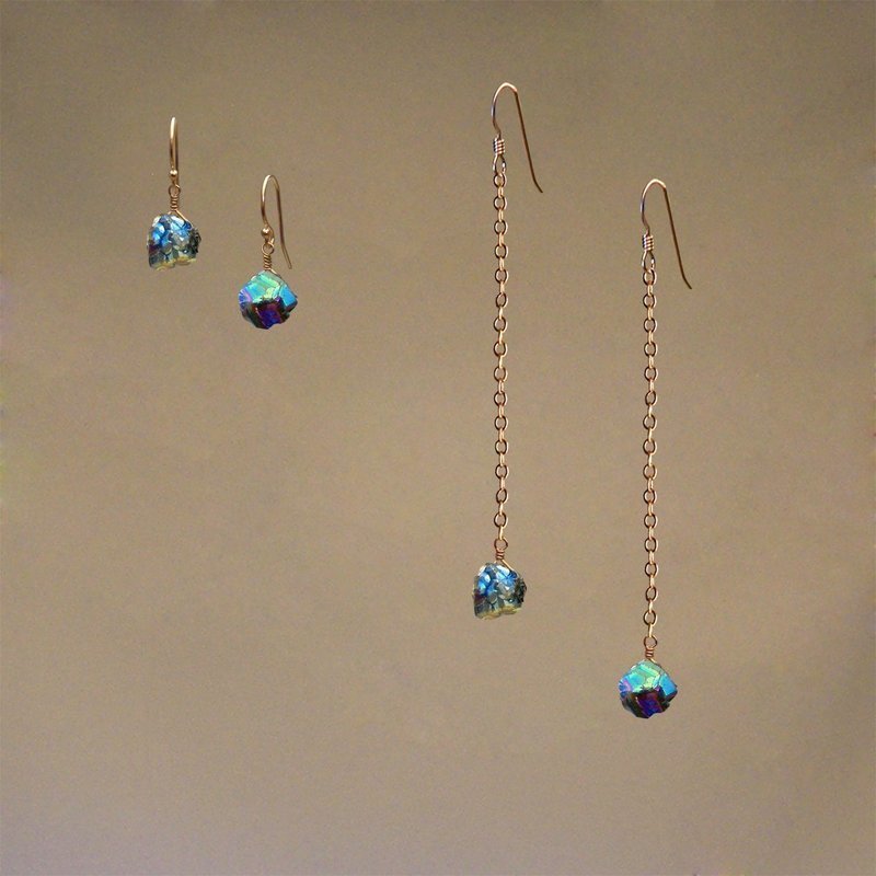 Earrings: Rainbow Pyrite