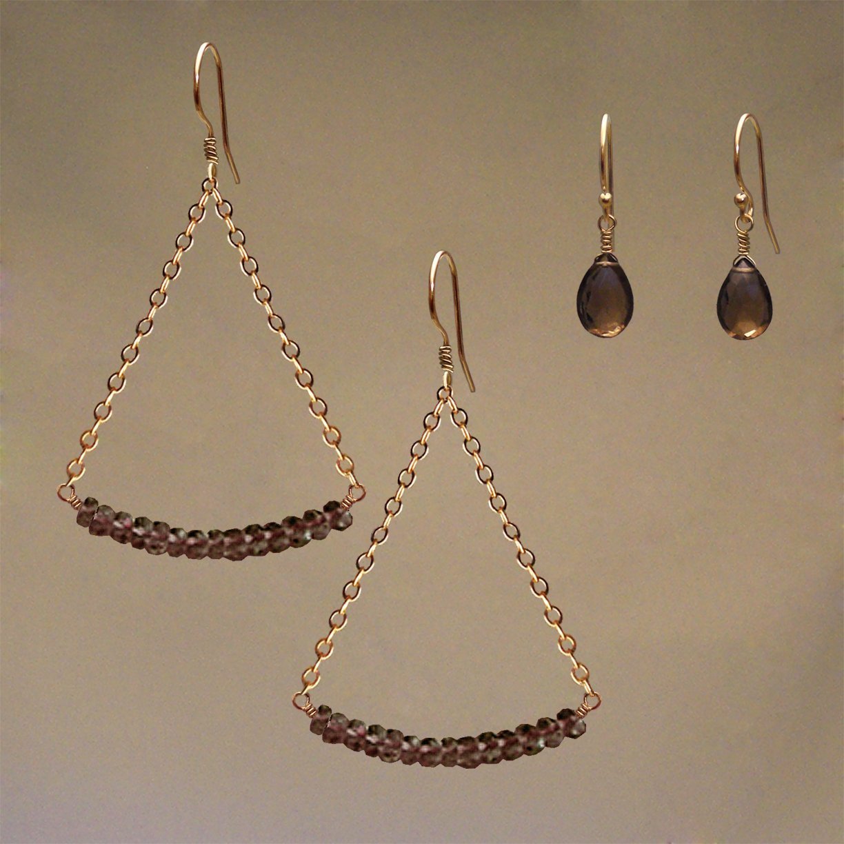 Earrings: Smoky Quartz