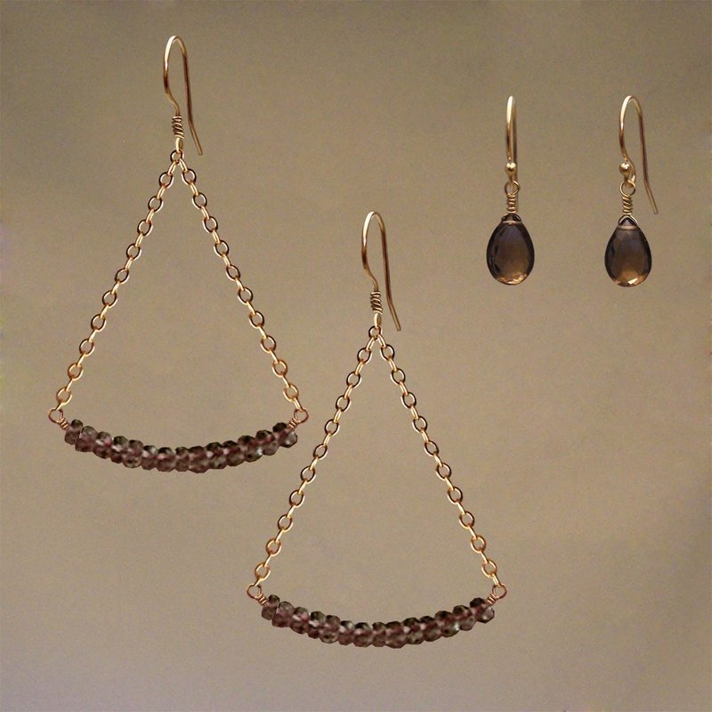 Earrings: Smoky Quartz