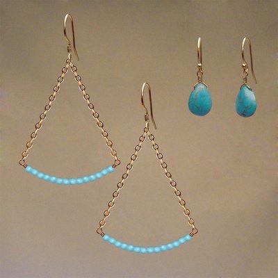 Earrings: Turquoise