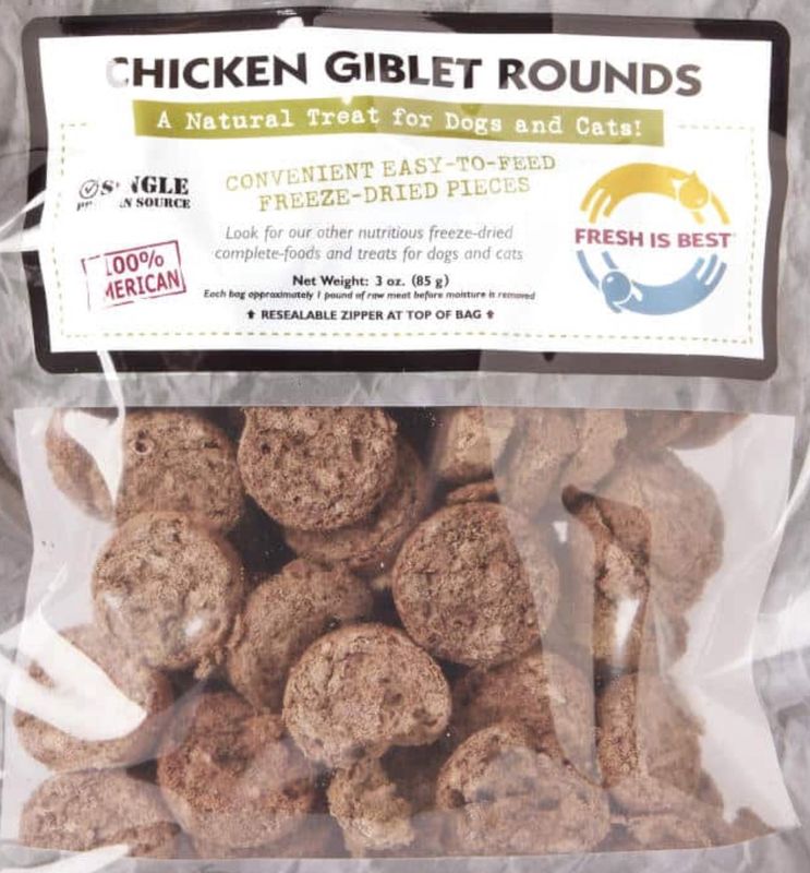 Freeze Dried Chicken Giblet Rounds