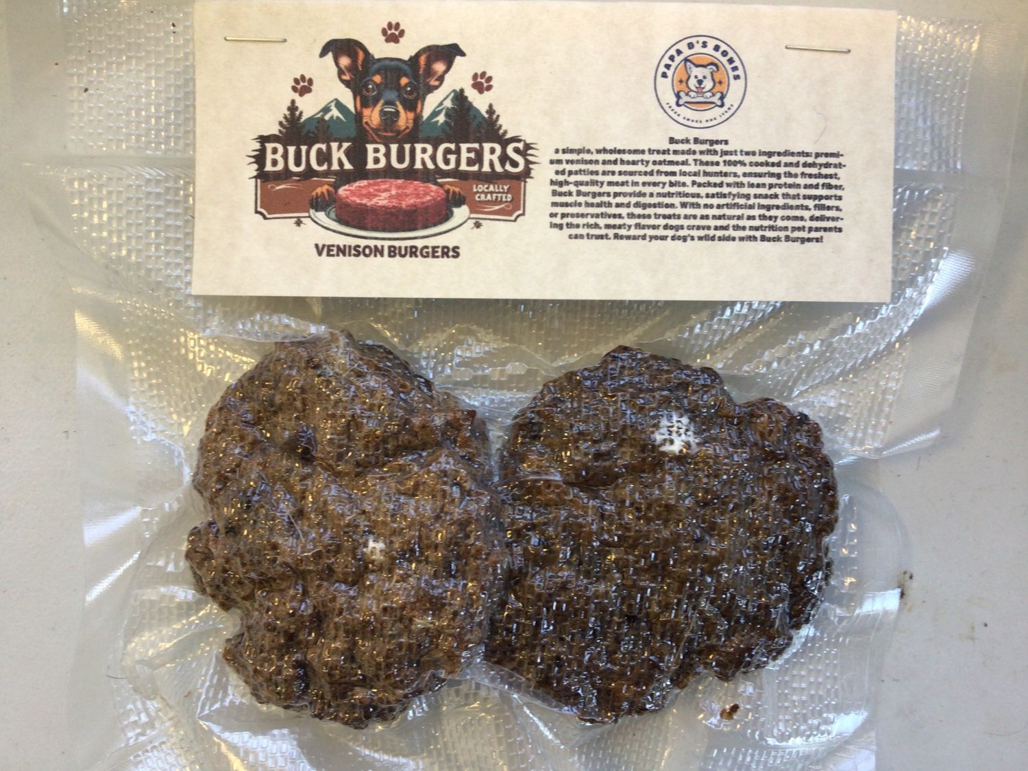 Buck Burgers Venison Treat Patties