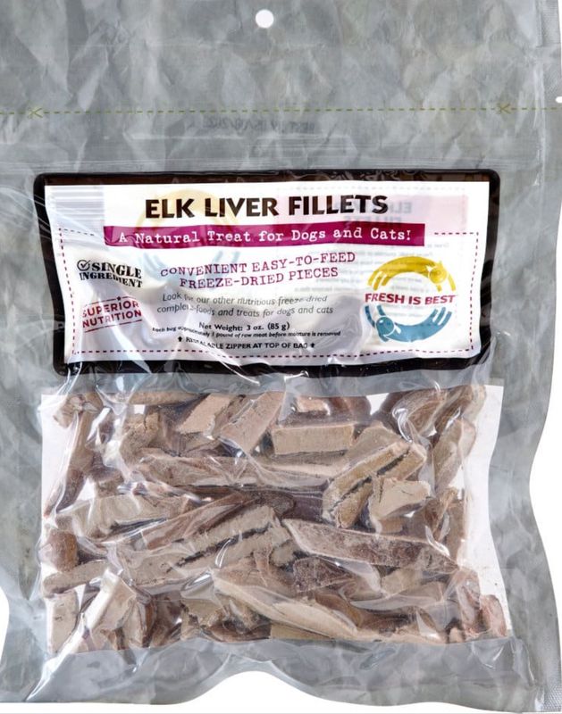 Freeze Dried Elk Liver Fillets