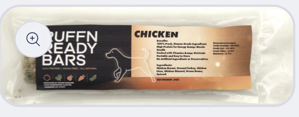 Ruffn Ready Bars, Flavors: Chicken