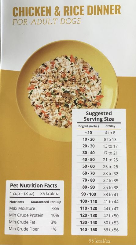 Yellow Dog Deli Chicken &amp; Rice for adult dogs
