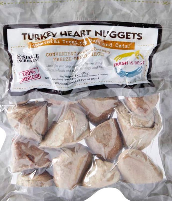 Freeze Dried Turkey Heart Nuggets