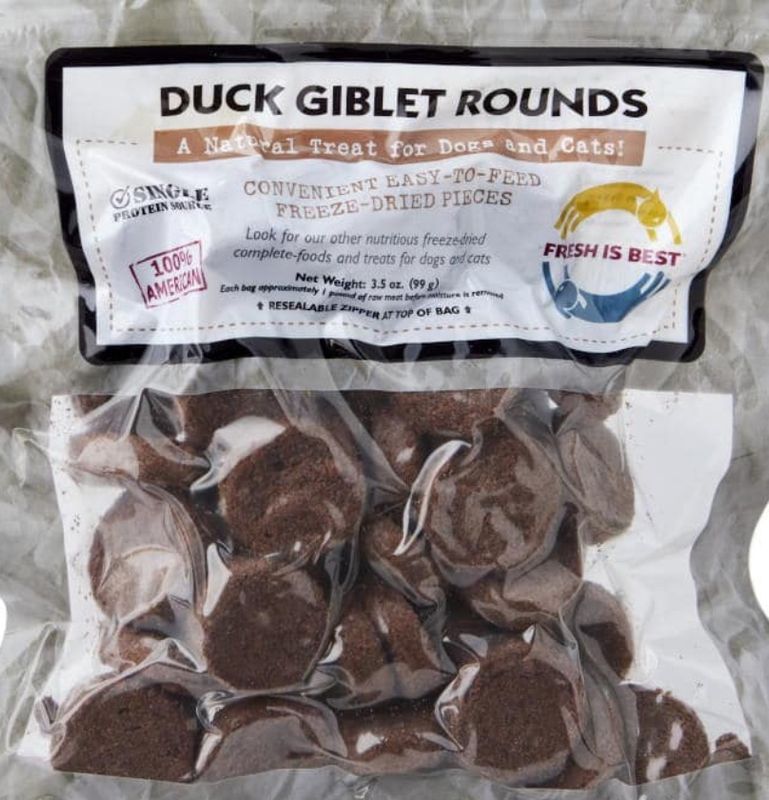 Freeze Dried Duck Giblets Rounds