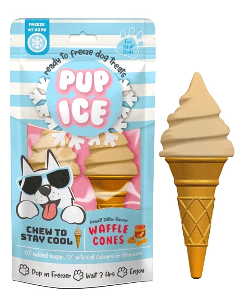 Ethical/Spot Pup Ice Waffle Cone Vanilla &amp; Peanut Butter, Flavors: Waffle Cone Vanilla &amp; Peanut Butter