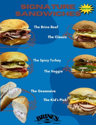 Brine's Signature Sandwiches (With Bag Lunch Option)