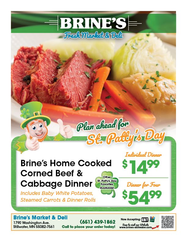 Brines St. Patty's Dinner (individual)