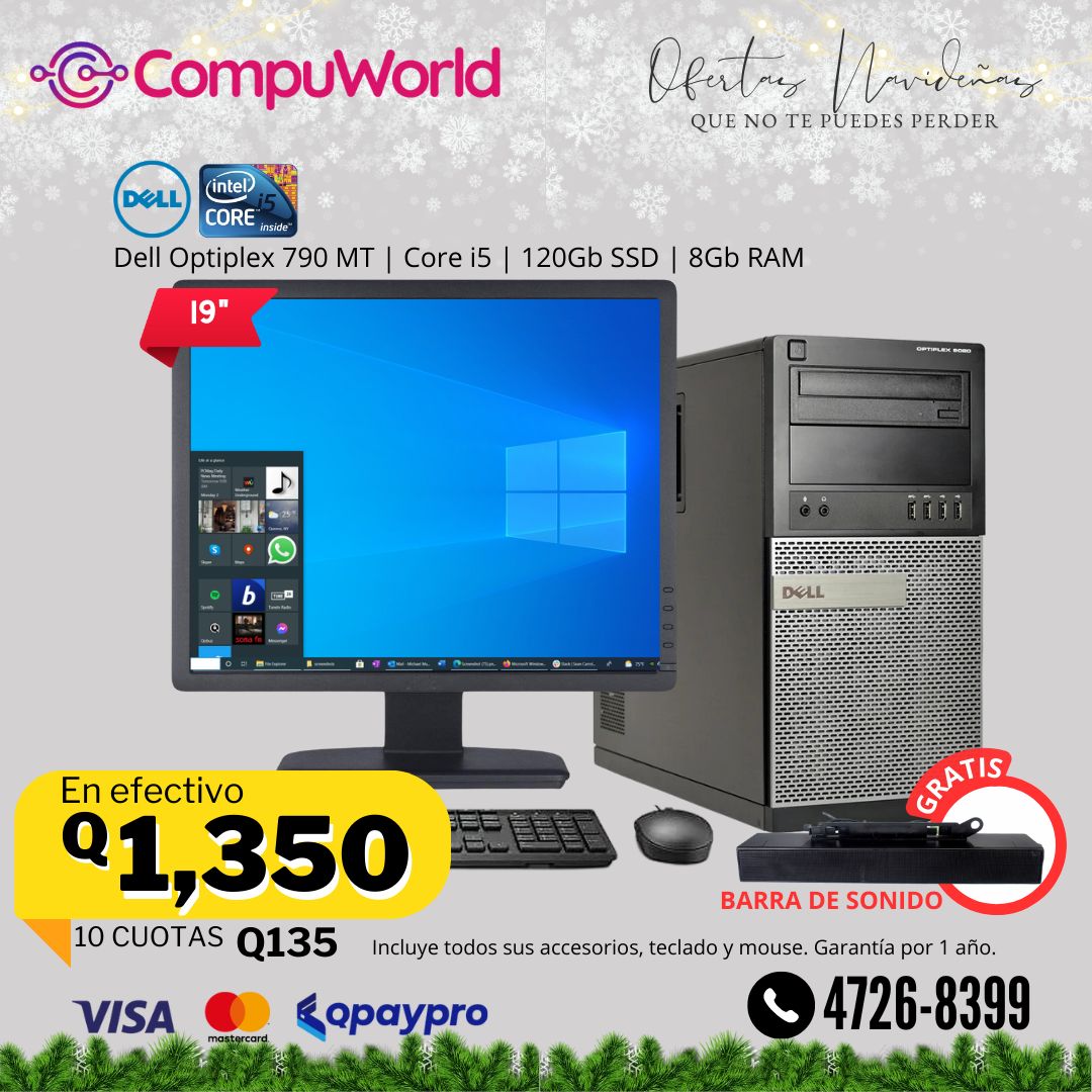 Computadora Dell Optiplex 790 MT Core i5