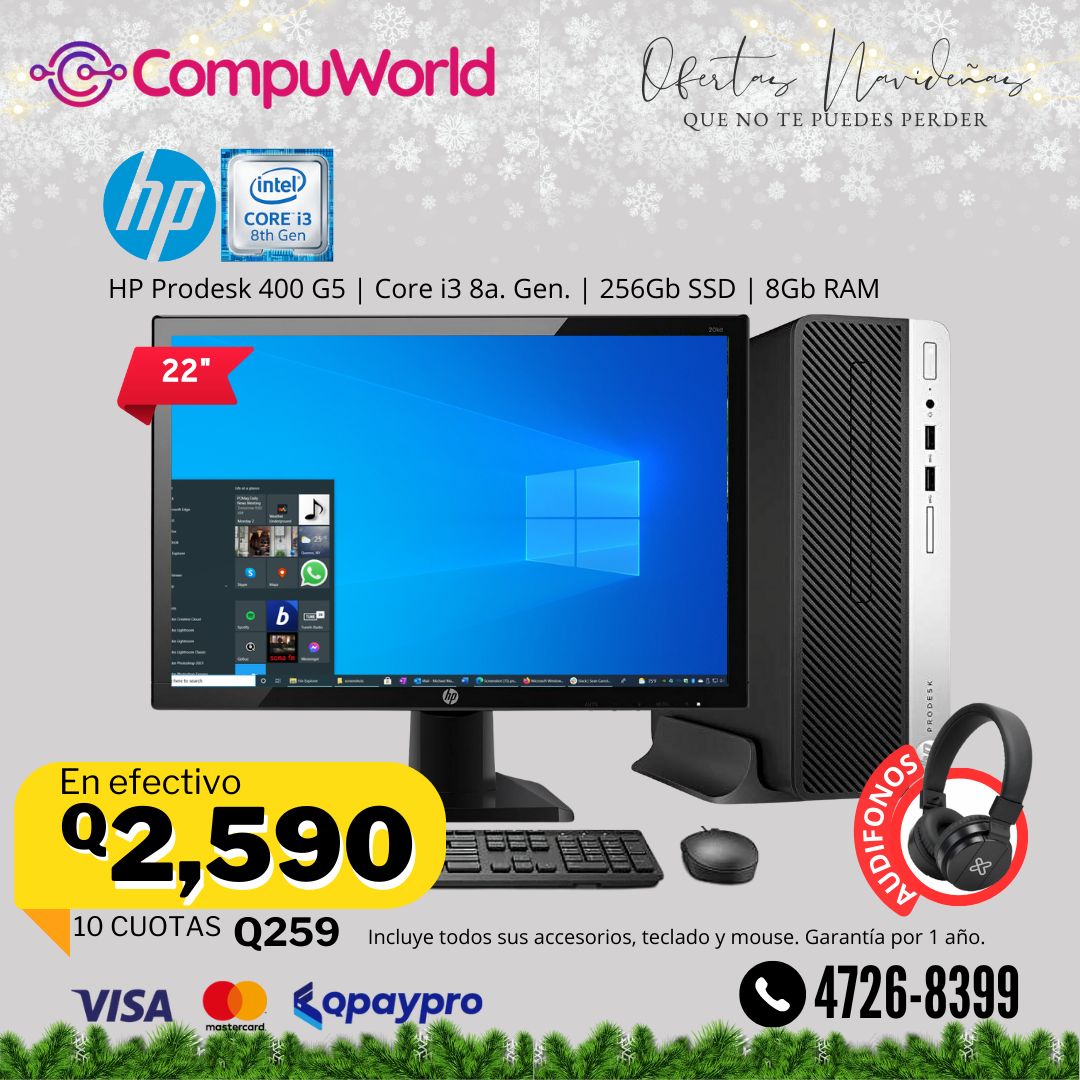 Computadora HP ProDesk 600 G3 Core i5 7a. Generación