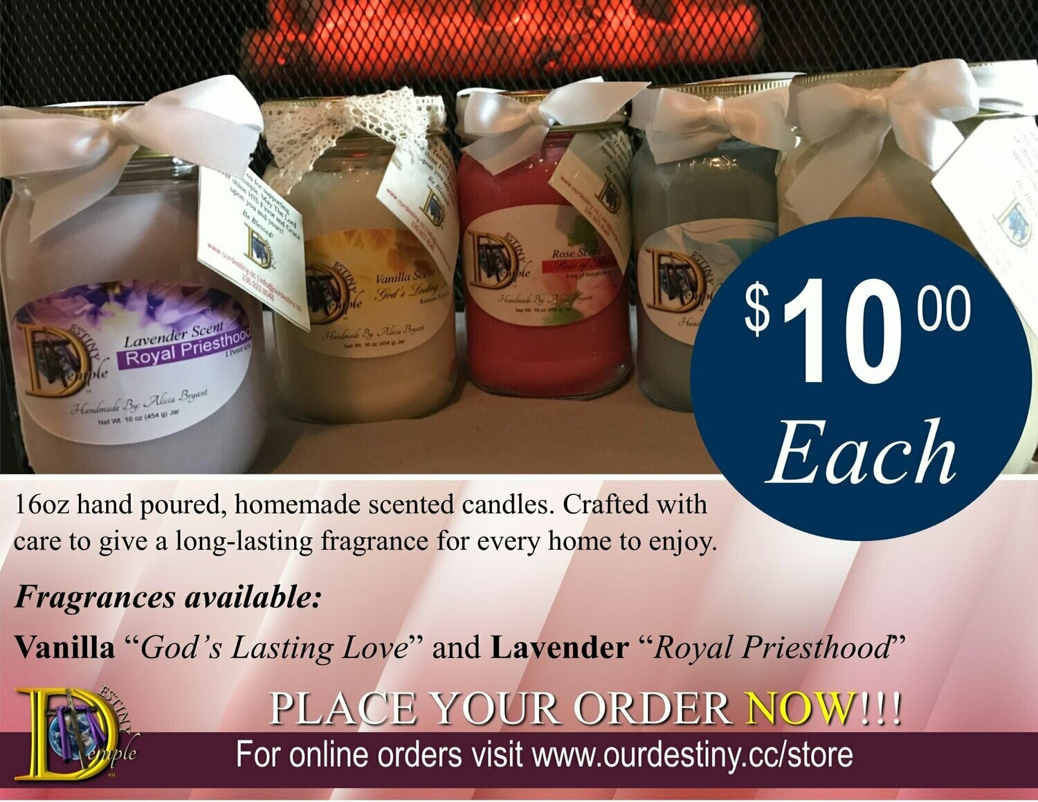 Destiny Temple's Scented Candles