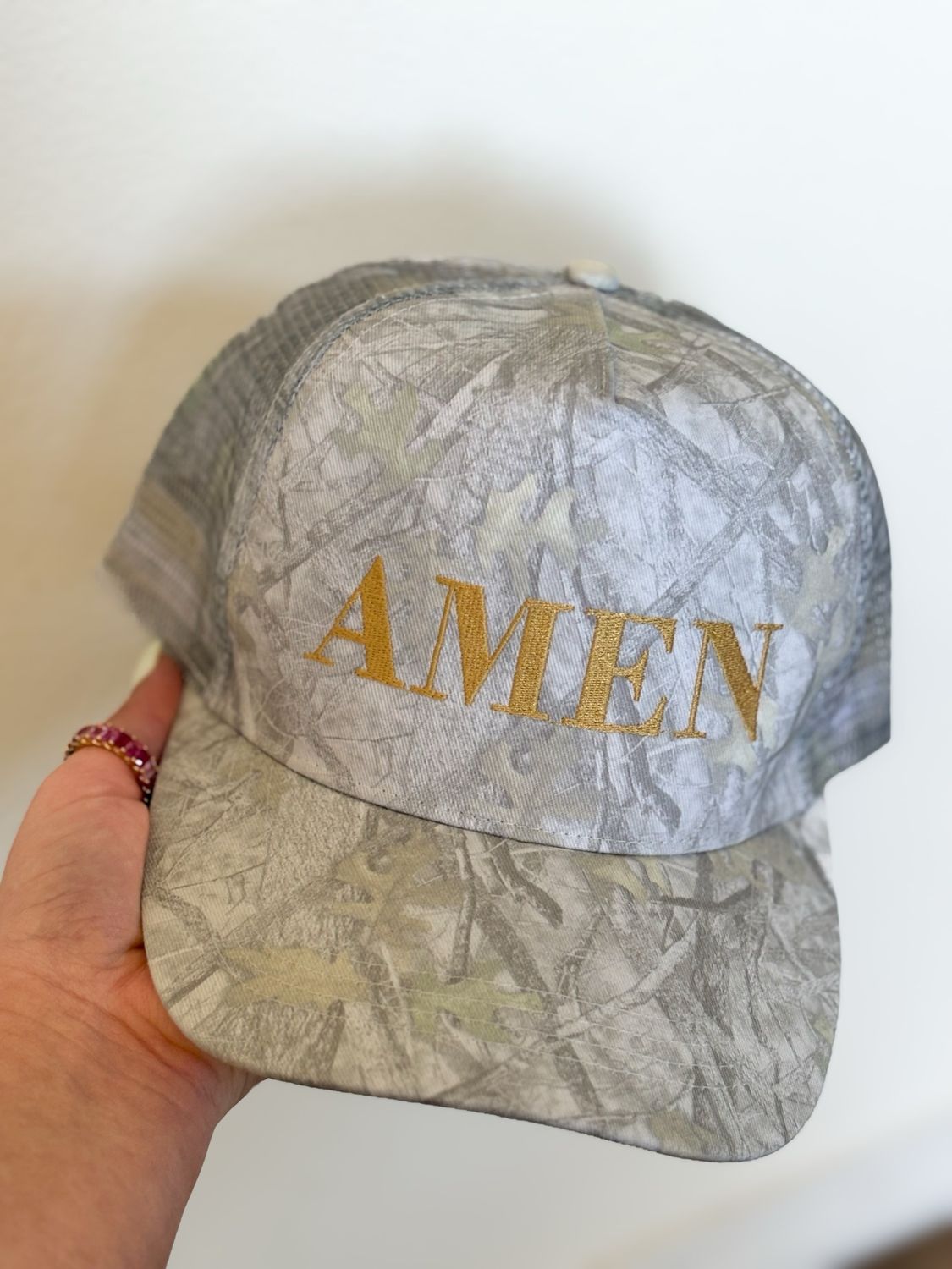AMEN Camo Trucker Hat