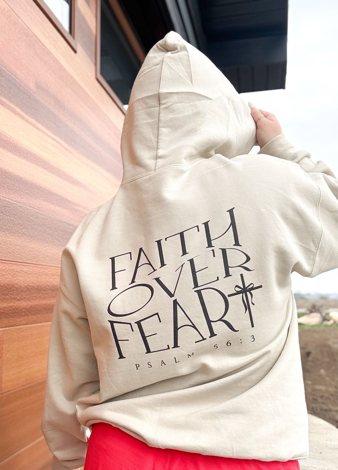 Faith Over Fear Bow Hoodie
