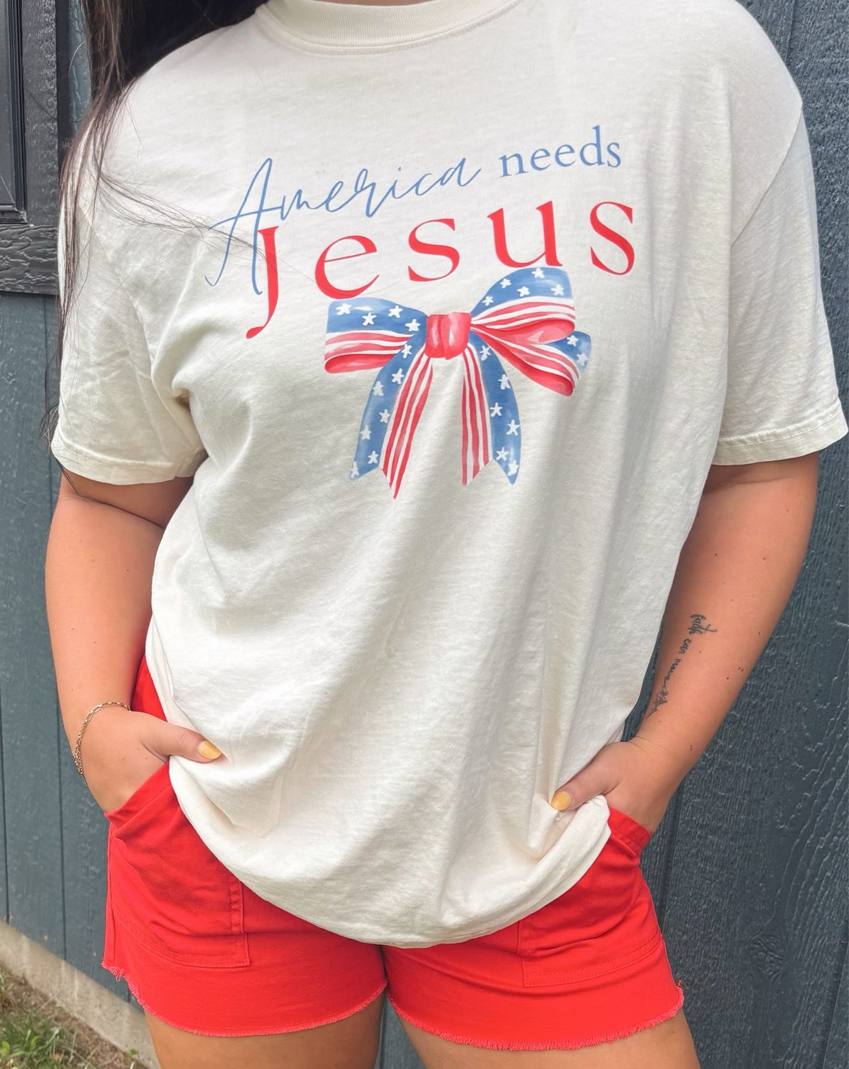 America Needs Jesus Tee
