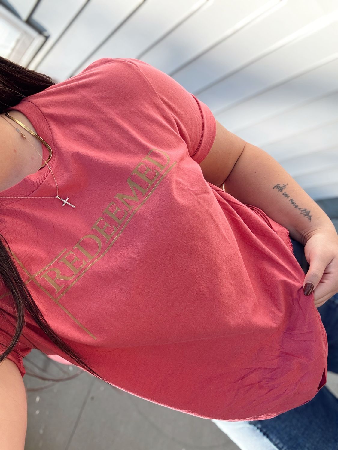 Brand Tee - Vintage Red/Brown