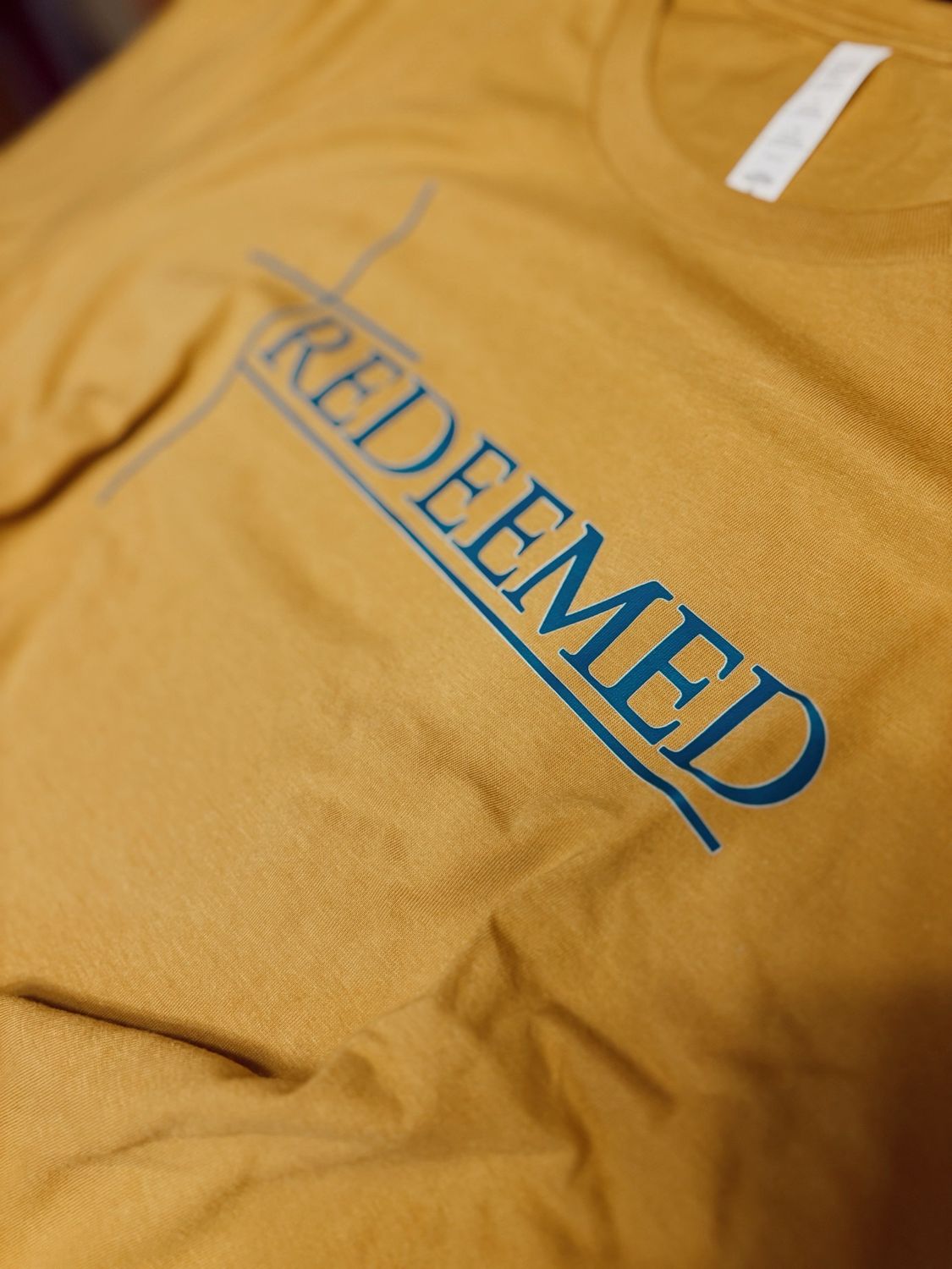 Brand Tee - Mustard/Teal