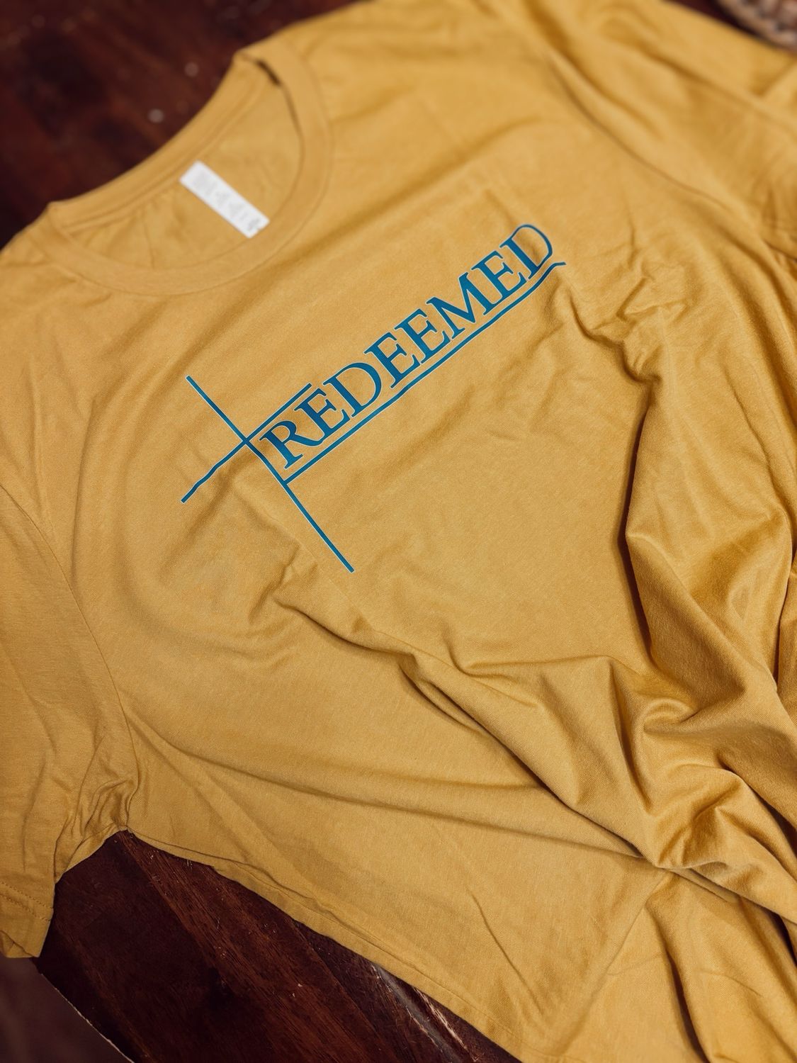 Brand Tee - Mustard/Teal