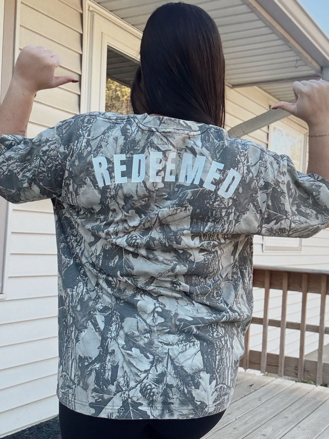 CAMO - Redeemed Brand Shoulder Arch Oversized Tee