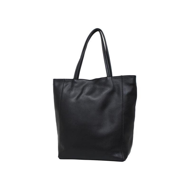 Tas Leather paperbag - zwart