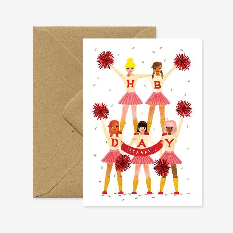 Kaart Cheerleaders - Birthday