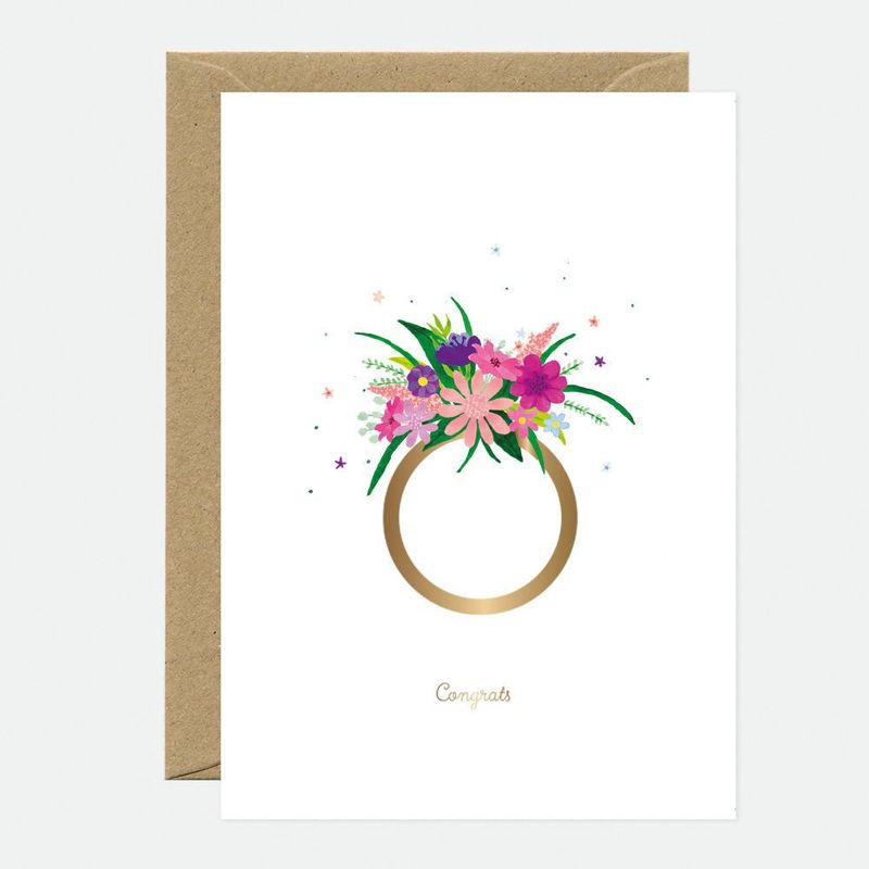 Kaart Flower Ring - Wedding