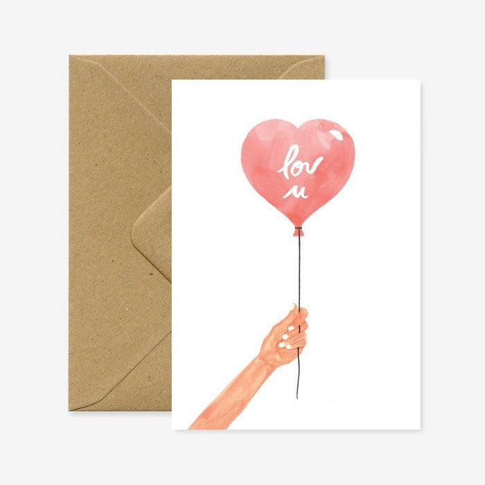 Kaart Heart Balloon