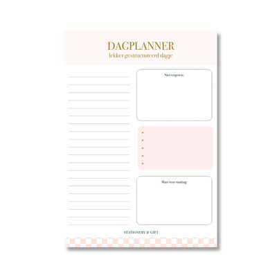 Dag Planner - Lekker gestructureerd dagje - roze