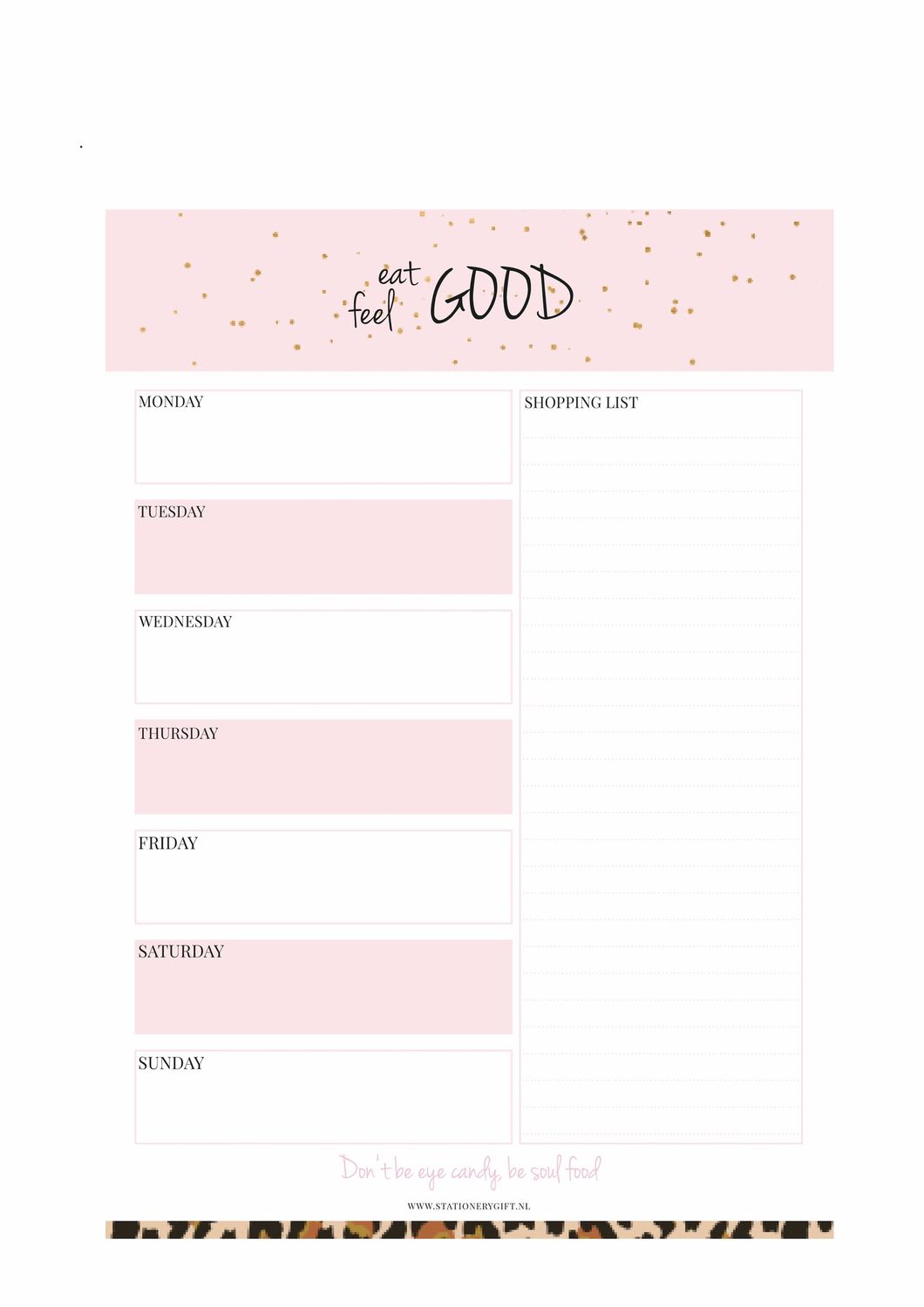 Food Planner - Eat Good &amp; Feel Good