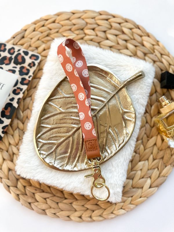 Keycord - Smile - bruin / beige