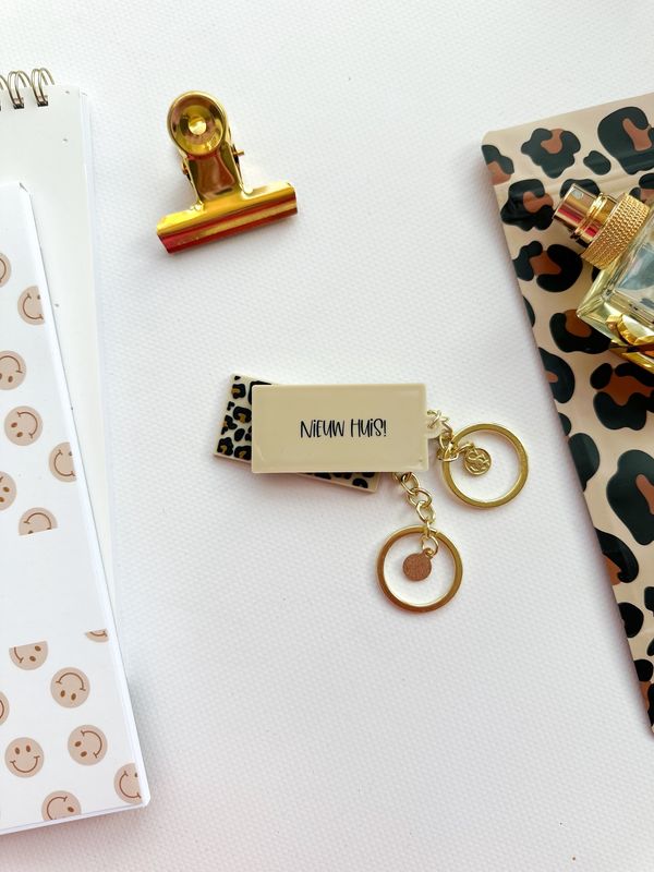 Sleutelhanger - Leopard - Nieuw huis
