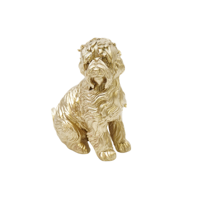Beeldje Labradoodle - goud
