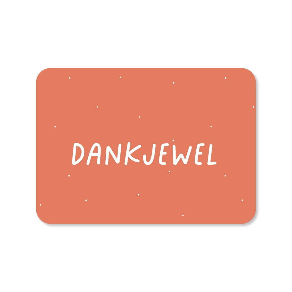 Kaart Dankjewel (rood)