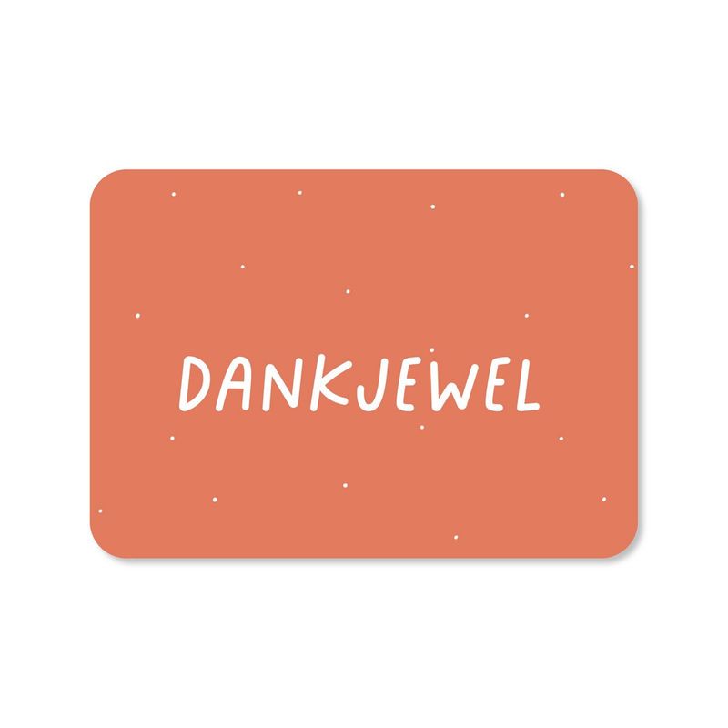 Kaart Dankjewel (rood)