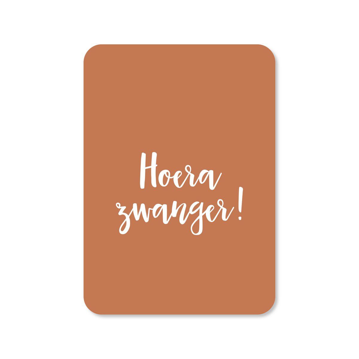 Kaart Hoera zwanger