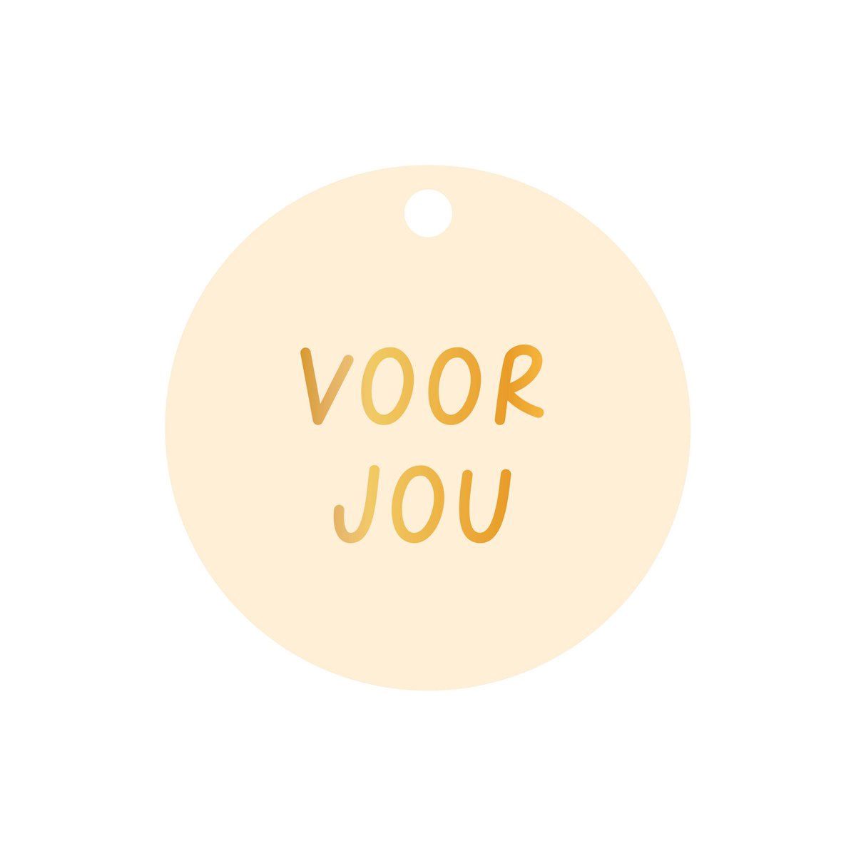 Cadeaulabel Voor jou (met goudfolie)