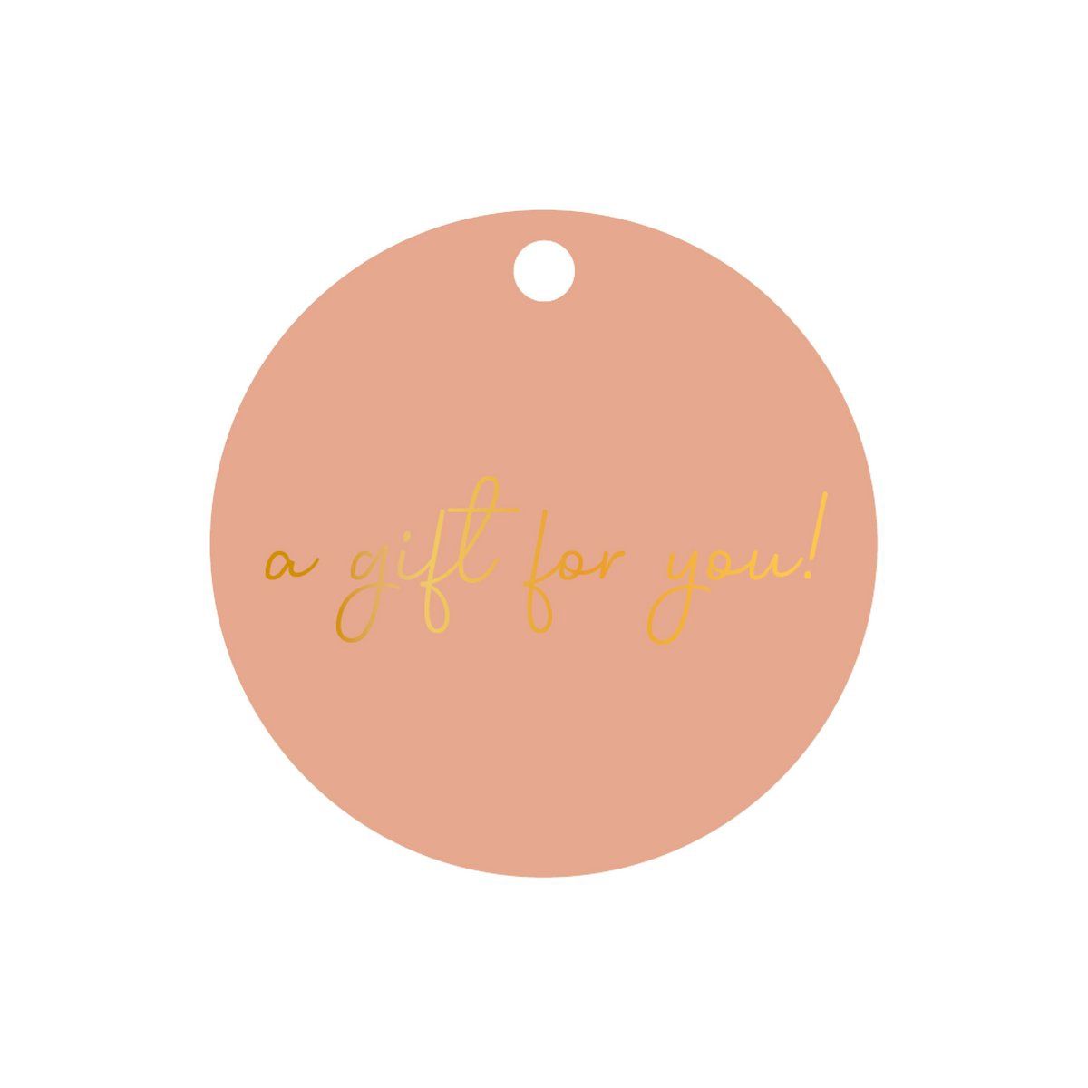Cadeaulabel A gift for you(met goudfolie)