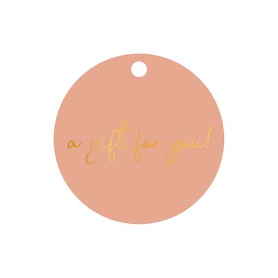 Cadeaulabel A gift for you(met goudfolie)